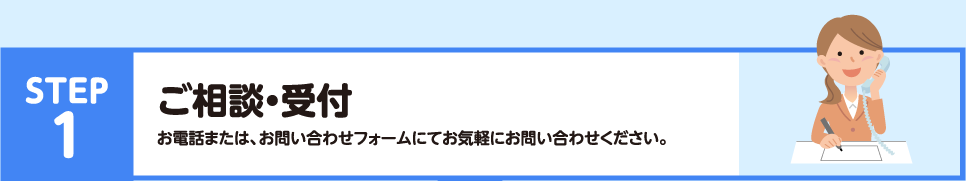 STEP1　ご相談・受付